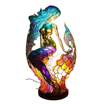 Artwork | Lampa Ze Zwierzętami W Kolorowym Szkle