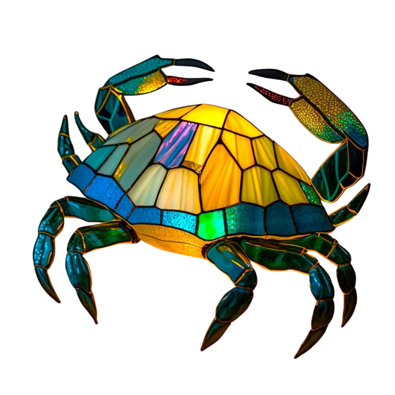 Artwork | Lampa Ze Zwierzętami W Kolorowym Szkle