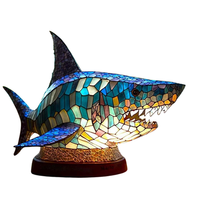 Artwork | Lampa Ze Zwierzętami W Kolorowym Szkle