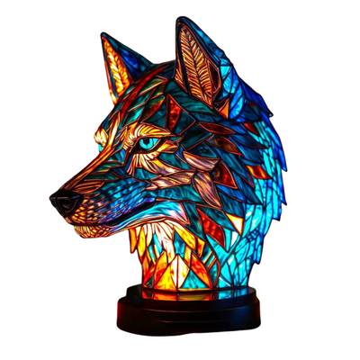 Artwork | Lampa Ze Zwierzętami W Kolorowym Szkle