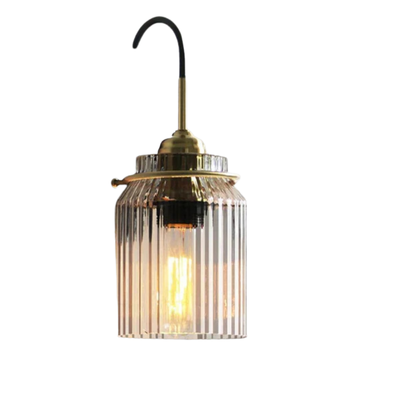 Vintage Glow | Kinkiet Z Przezroczystym Kloszem Szklanym