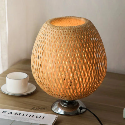 ZenBamboo | Elegancka Lampa Stołowa W Stylu Naturalnym