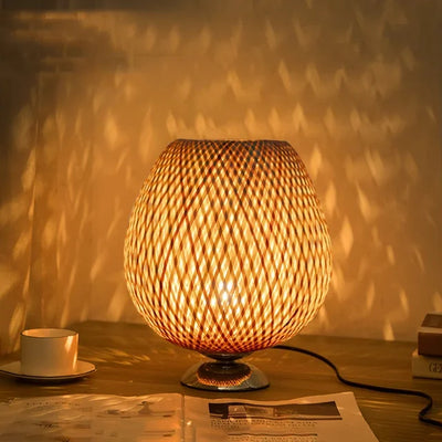 ZenBamboo | Elegancka Lampa Stołowa W Stylu Naturalnym