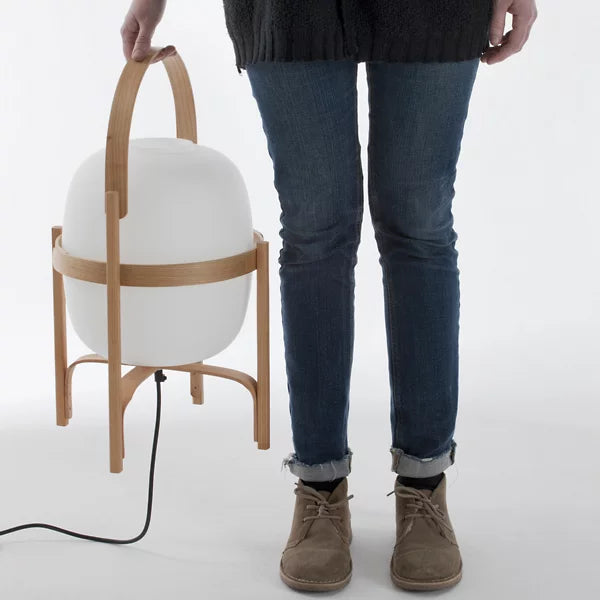 ZenOrb | Minimalistyczna Lampa Drewniana z Ambientowym Światłem