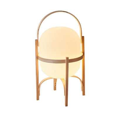 ZenOrb | Minimalistyczna Lampa Drewniana z Ambientowym Światłem