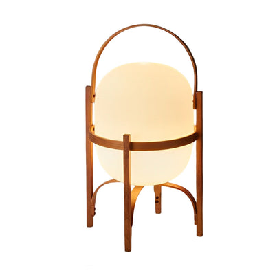 ZenOrb | Minimalistyczna Lampa Drewniana z Ambientowym Światłem