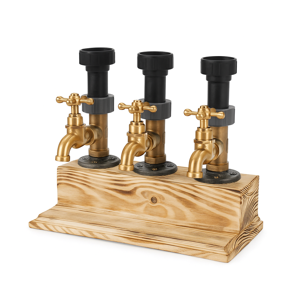 Drewniany Dyspenser Do Napojów | Eleganckie Akcesorium Barowe Z Litego Drewna Z Kranikiem