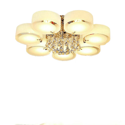 Kryształowy Promień | Kryształowy Plafon Led Z 7 Żarówkam