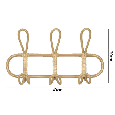 Ręcznie Robiony Wieszak Ścienny Boho | Rattanowy Kołek Do Sypialni Dziecięcej