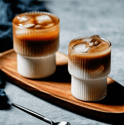 Żebrowany Kubek Na Iced Coffee | Stylowy Kubek Termiczny Do Kawy Mrożonej I Napojów