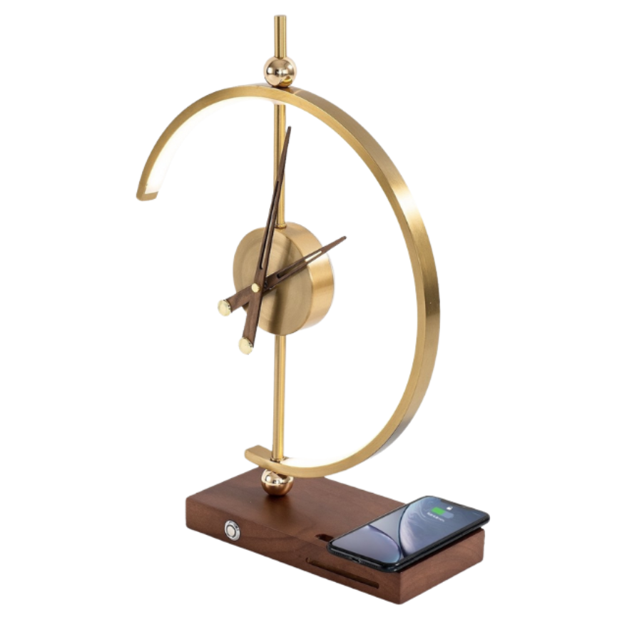 Aurelia Zegar Biurkowy Led | Z Funkcją Ładowania Qi